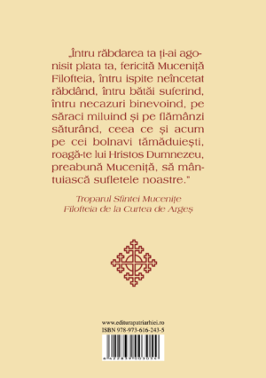 Viaţa şi Acatistul Sfintei Muceniţe Filofteia de la Curtea de Argeş (copertă spate)
