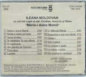 Ileana Moldovan - verso